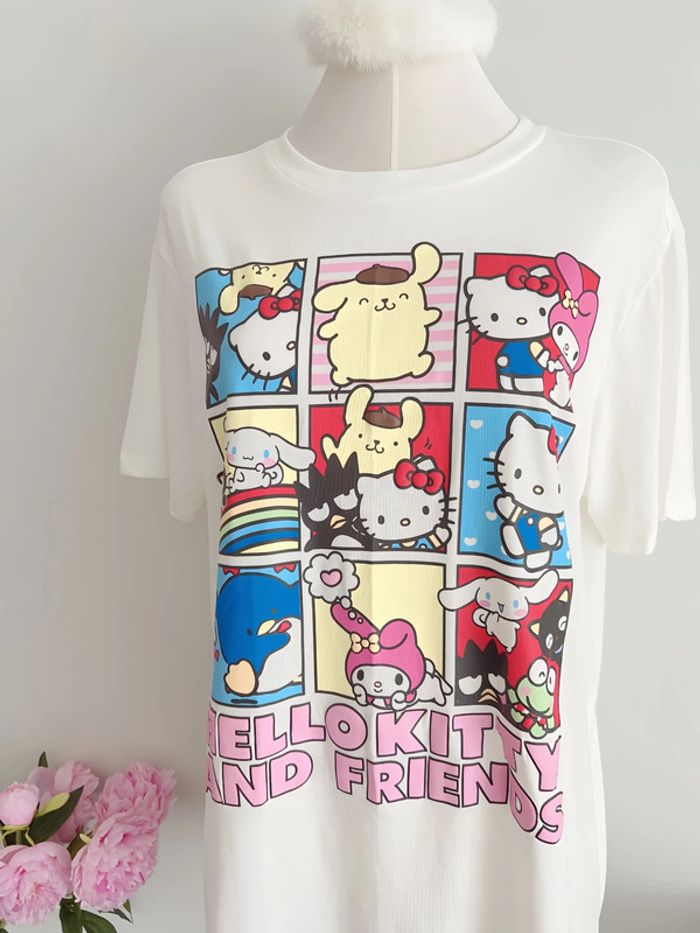 Top T-shirt style Oversize Sanrio Family Hello Kitty Melody Cinnamoroll Pompompurin - photo numéro 4
