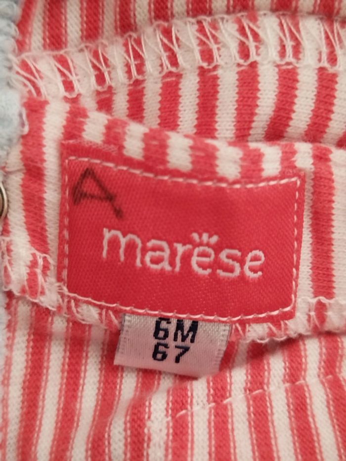 Combishort à rayures multicolores Marèse taille 6 mois - photo numéro 3