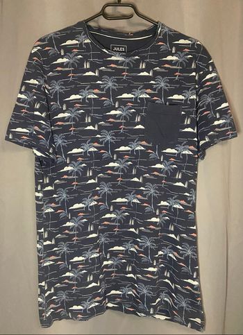 Tee-shirt bleu marine »Jules »motifs cocotiers