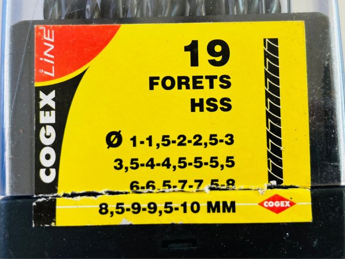 Lots de 19 forêts HSS - métaux - Cogex Neuf - photo numéro 3