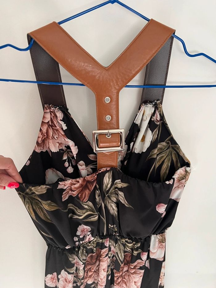 Robe longue bretelle cuir - photo numéro 4