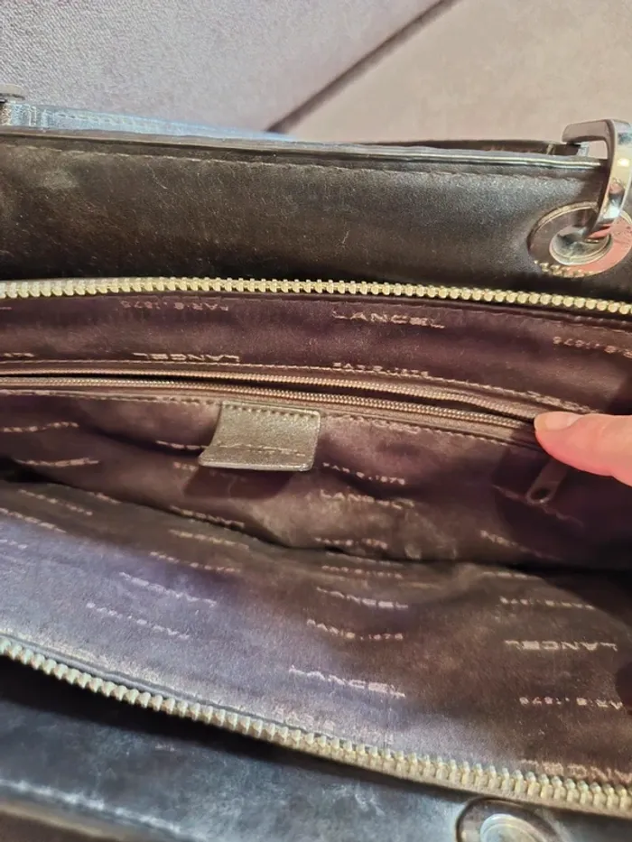 Sac à main Lancel en cuir grainé tressé - Élégance et qualité - Bon état - photo numéro 14