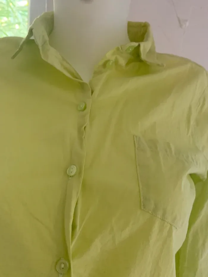 Chemise Sud express vert clair taille M 100%voton - photo numéro 5