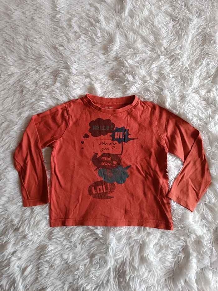 Tshirt manches longues messages bulles T. 3 ans Kiabi