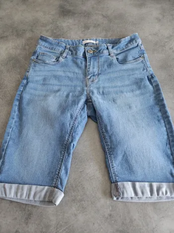 Short pantacourt en jean femme - Taille 36 / S - Gemo - Bleu