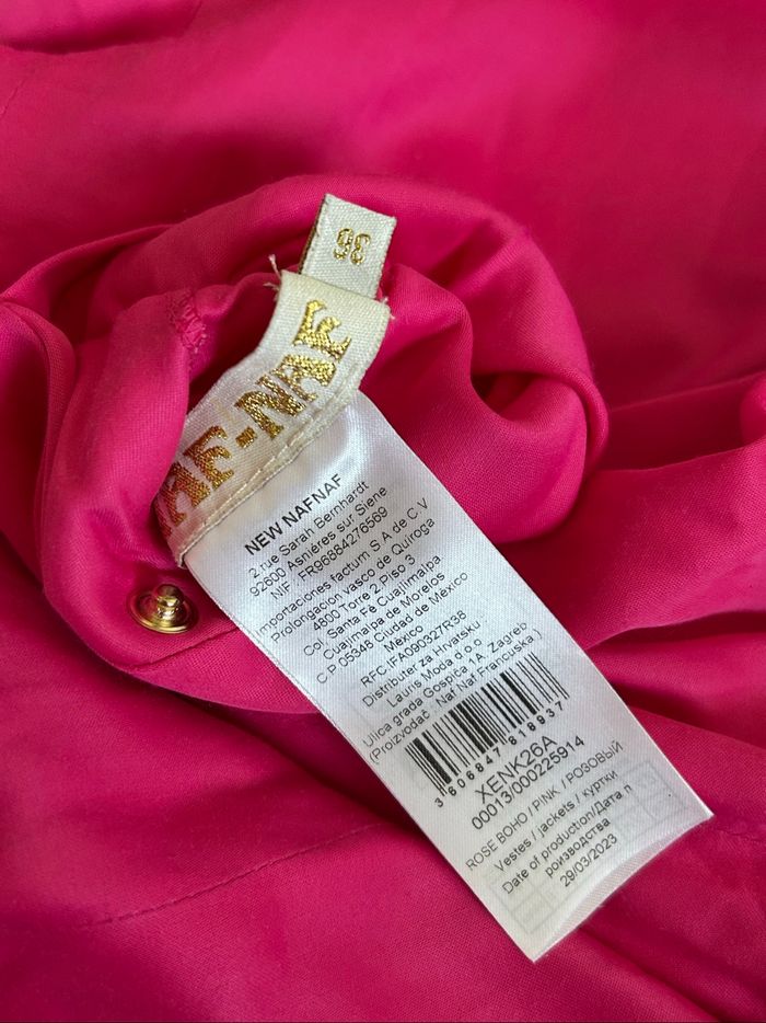 Veste satinée réversible Naf Naf taille 36 jamais portée - photo numéro 9