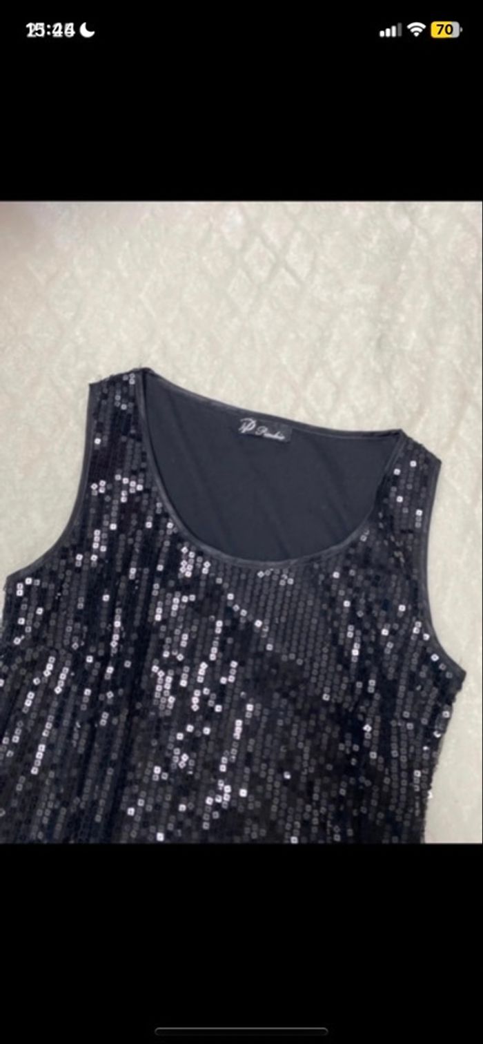 Robe de soirée à sequin noire - photo numéro 3