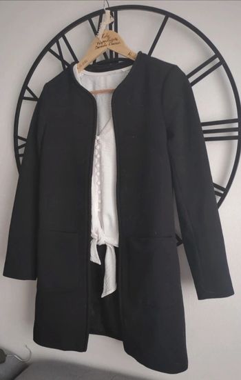 Veste blazer noir manches 3/4