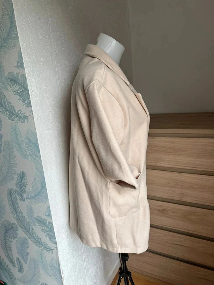 Manteau beige neuf shein - taille M (petit) - photo numéro 2