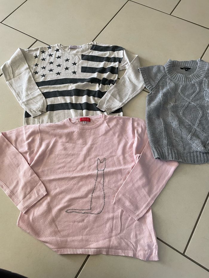 Lot pull gilet fille 10 ans - photo numéro 2