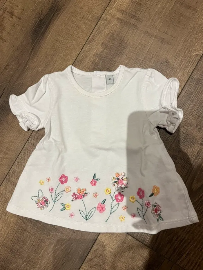 T-shirt fille 3 mois