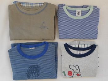 Lot 4 pyjamas 2 pièces - Petit Bateau - 2 ans