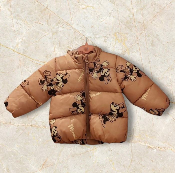 Manteau bébé fille Minnie Mouse rose poudré