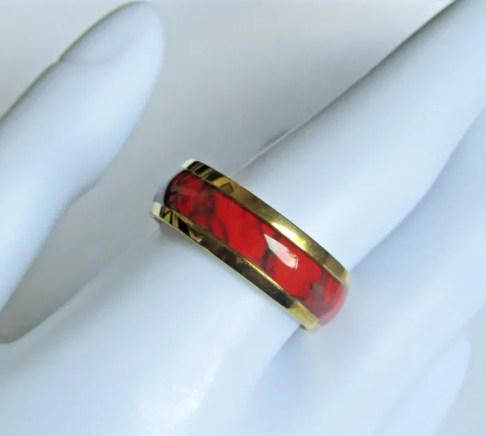 bague anneau de mariage alliance unisex en acier inoxydable - photo numéro 2
