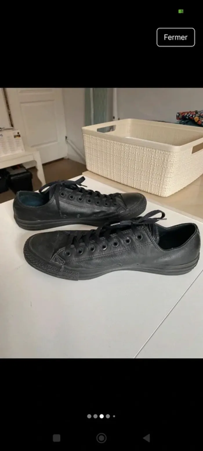 converses noires taille 45 - photo numéro 3