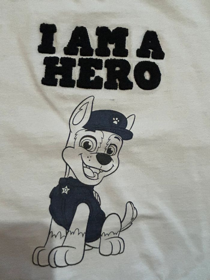 Sweat en coton pat patrouille Chase blanc cassé Paw Patrol Kiabi 6 ans - photo numéro 2