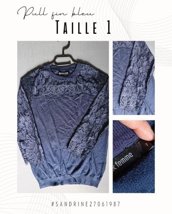 Pull manches dentelles