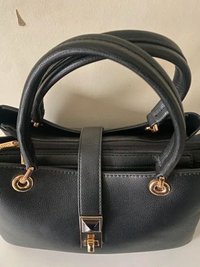 Sac à main noir 3 poches multi rangement gallantry - photo numéro 3