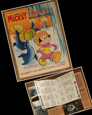 Ancien journal de Mickey avec fiches jeux N°1379 Année 1978 vintage