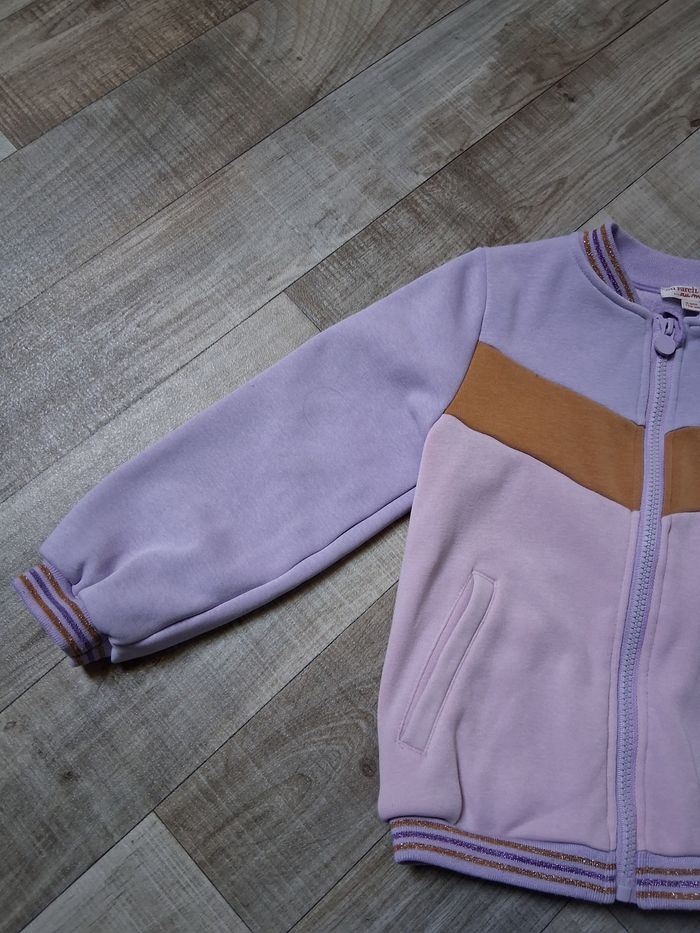 Veste de jogging fille rose et parme 6 ans - photo numéro 3