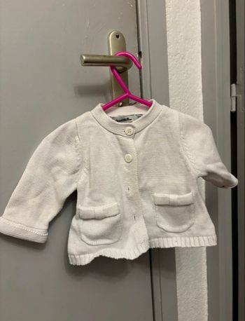 Gilet blanc tape à l’œil 3 mois