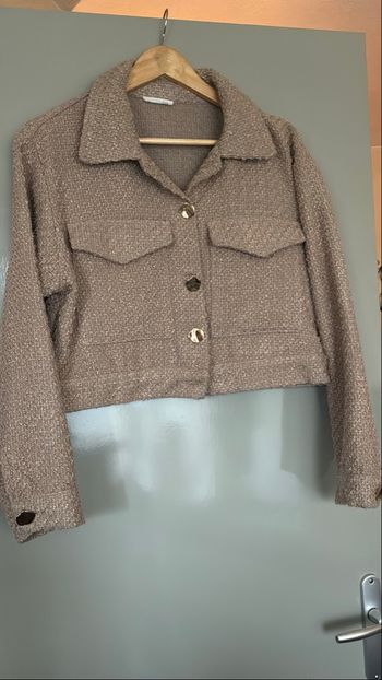 Veste blouson beige Naf Naf S
