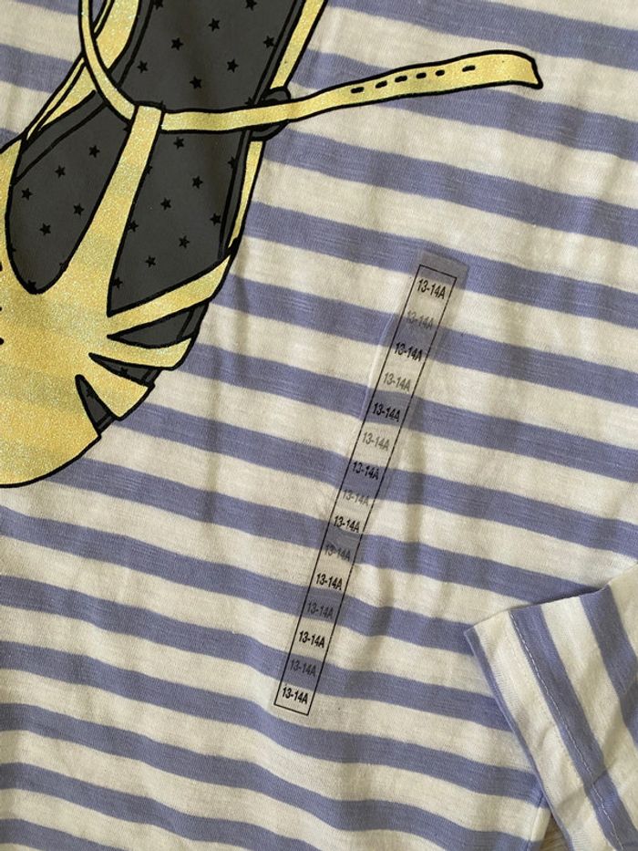 Tee shirt T-shirt Monoprix Miss Lemon taille 14 ans Neuf - photo numéro 3