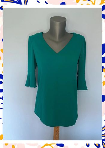 💚 Haut Zapa Taille 0 – Doux & Détail Bouton Discret
