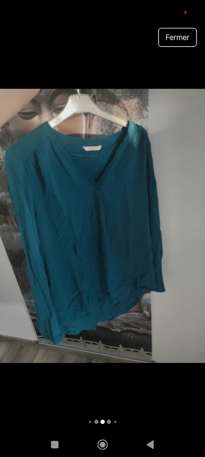 Blouse femme Camaïeu avec col ajouré - photo numéro 4
