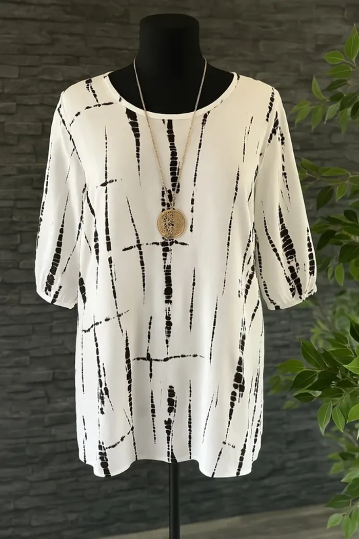🖤🤍Sublime tunique d’été Blanc du Nil – Taille unique – Excellent état 🖤🤍 - photo numéro 2