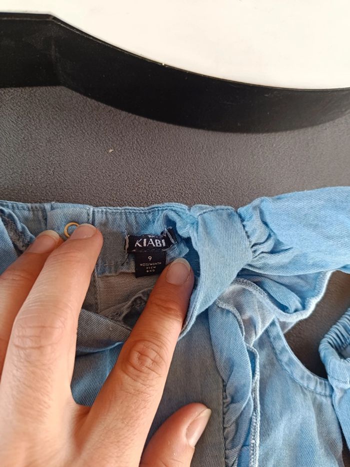 Robe été style jeans + boomer assorti Fille 9 mois Kiabi 100% coton - photo numéro 4
