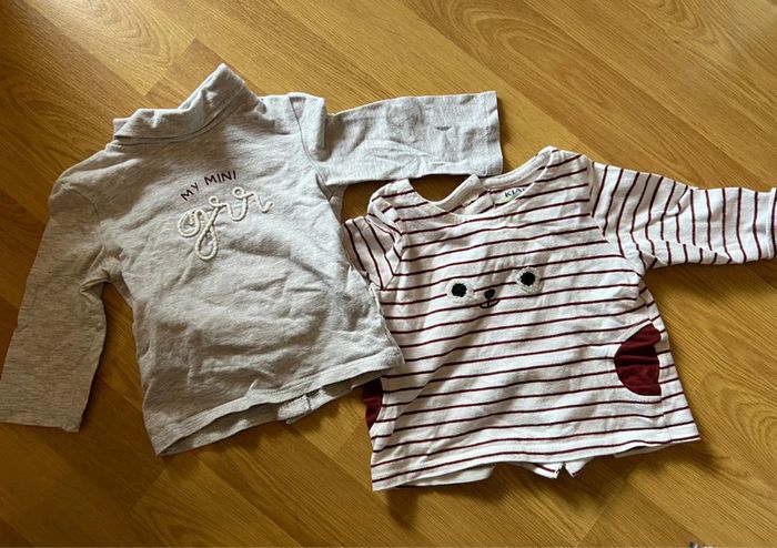 2 tee shirt manches longues Kiabi 3 mois