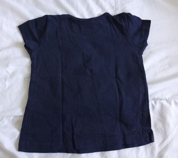 T-shirt bleu marine MC 6 mois - photo numéro 2