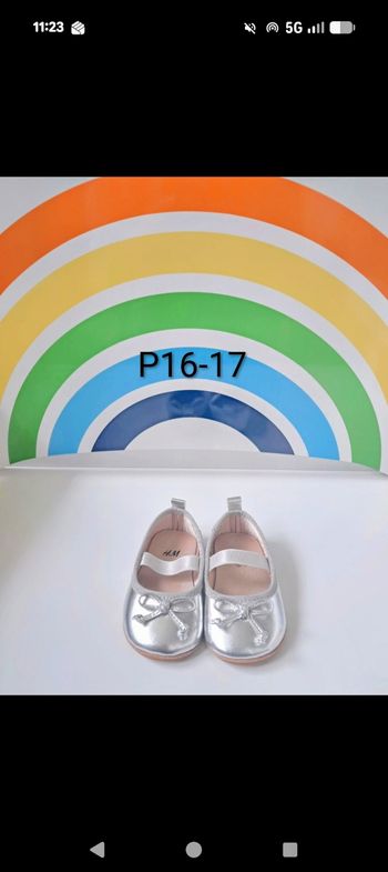 Ballerines argentées – P16/17 – État neuf - luciejusandale