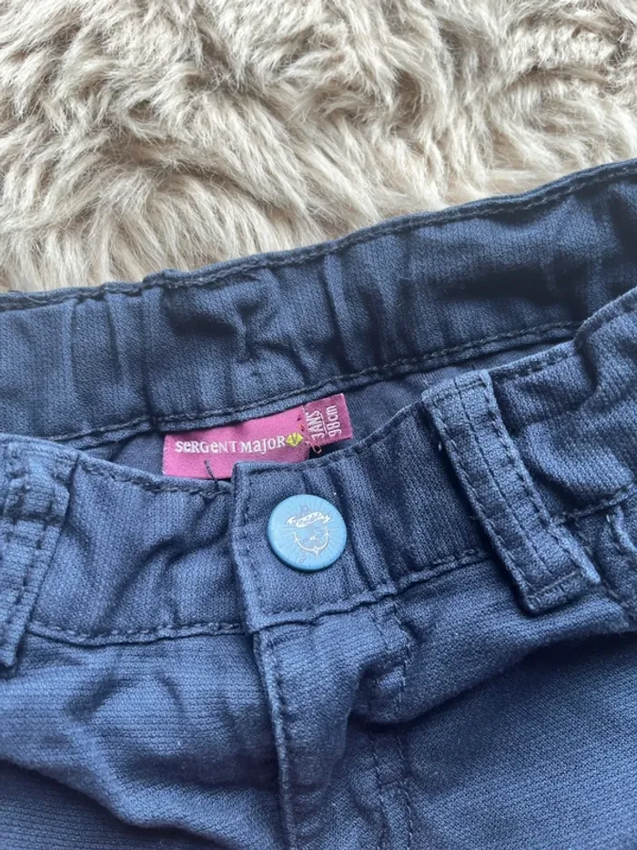 Pantalon jean sergent major bleu - photo numéro 3