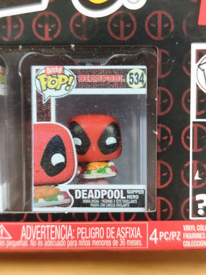 Boîte 4 Bitty Pop! Deadpool - Bathtime, Flamenco, Supper Hero + Mystère ! - photo numéro 4