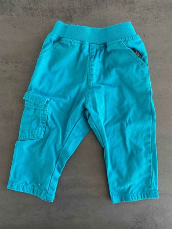 Pantalon turquoise DPAM - 12 mois/74 cm