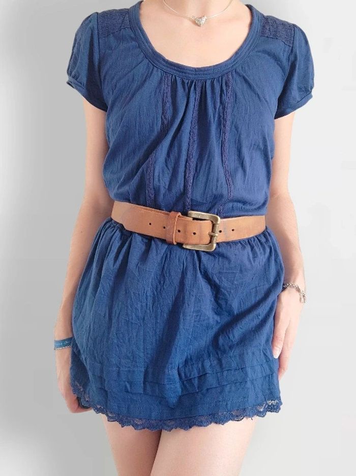 Robe midi froissé dentelle y2k / EDC by Esprit - 38/M à 40/L - photo numéro 3