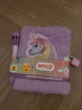 Agenda secret licorne tout doux stylo multi couleurs 