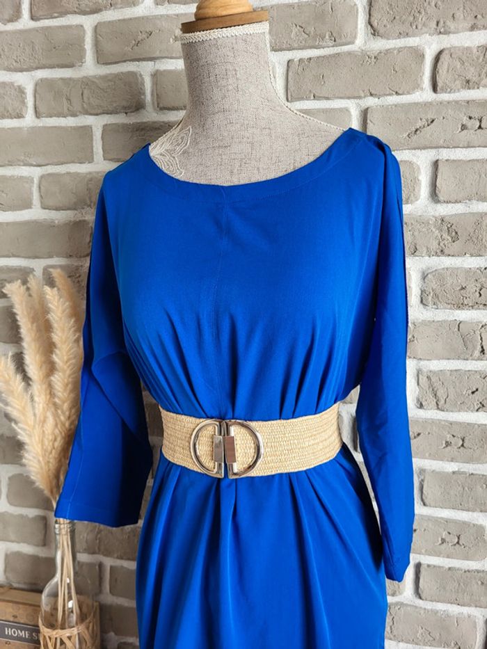 Robe tunique Vero Moda - bleu électrique satiné - photo numéro 11