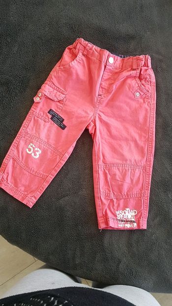 Pantalon été rouge marin 18 mois