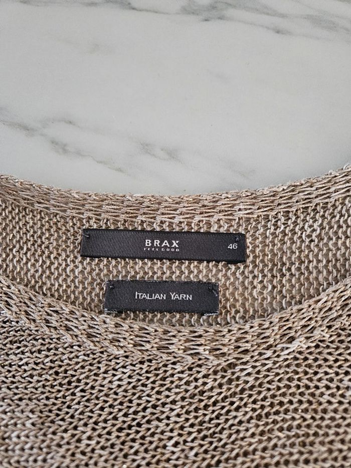 Brax pull beige/ doré taille 46 - photo numéro 6