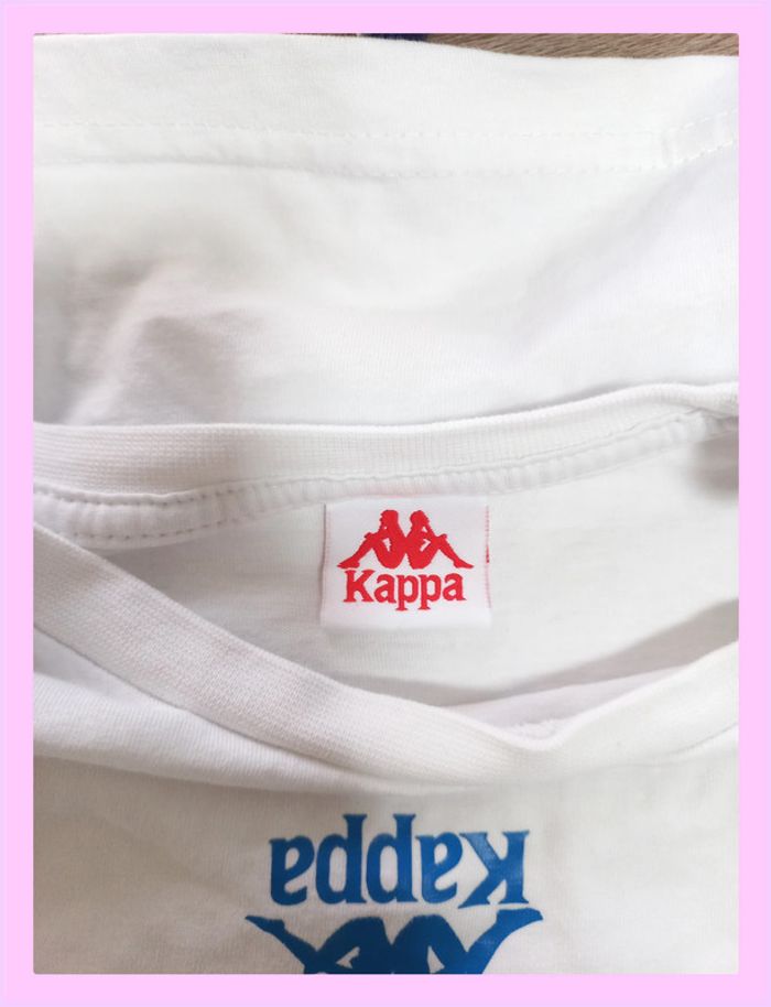 T-shirt Kappa XS blanc avec bande logo sur les épaules XS - photo numéro 5
