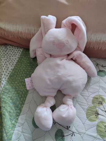 Doudou lapin rose nattou au choix