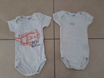 Lot de 2 bodys garçon 24 mois