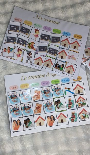 Semainier enfant personnalisable