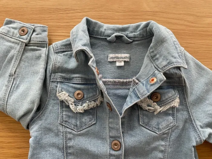 Veste en jeans bébé fille 12 mois Vertbaudet - photo numéro 2