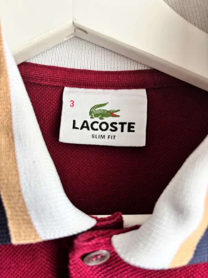 Polo Lacoste bordeaux - photo numéro 3