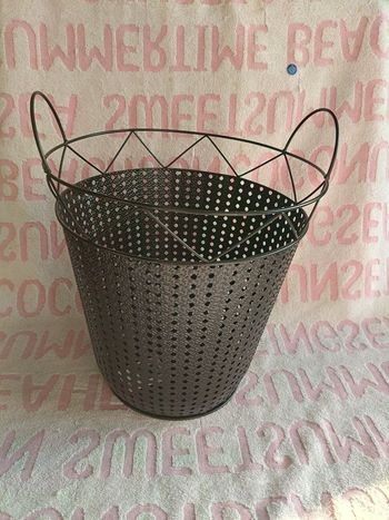 Panier métal noir déco chic – rangement maison / intérieur / jardin