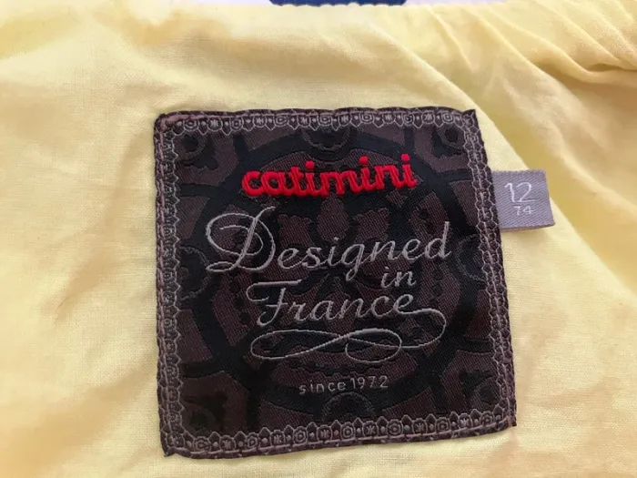 Joli ciré blanc et jaune à fleurs 12 mois fille Catimini - photo numéro 9